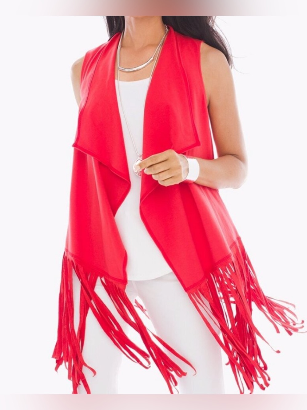 Chico's Zenergy Fringe Vest-Sz Xl